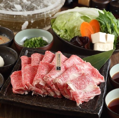 【レタしゃぶ】国産黒毛ブランド和牛ロース肉（A5ランク）一人前