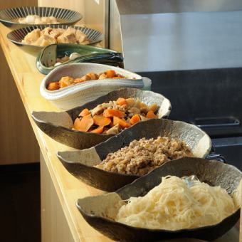 【当日接受预订】8道菜，包括3种我们招牌的御番财（米饭料理），外加2小时畅饮，仅需4500日元。