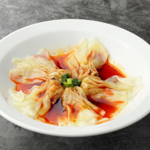 Shrimp wonton with spicy sauce