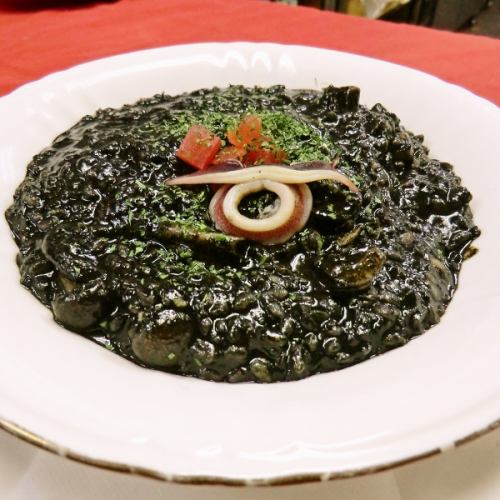 squid ink risotto