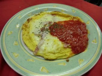 披萨风格的意大利煎蛋卷