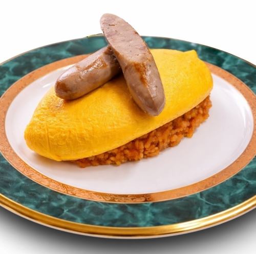 トマトとチーズのソーセージぱっかーんオムライス