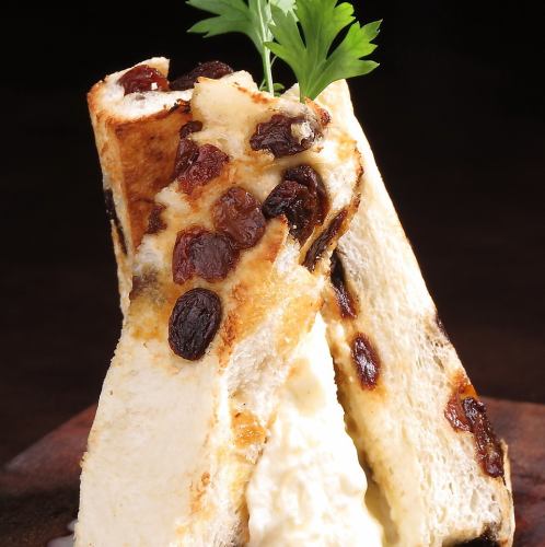 Mascarpone on Raisin Bread