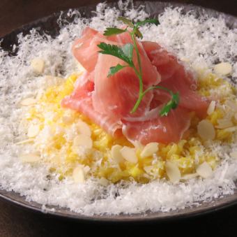 Pumpkin and prosciutto risotto