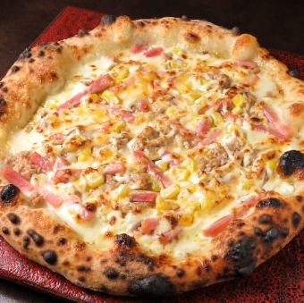 <Cheese> Tuna and corn mayonnaise pizza