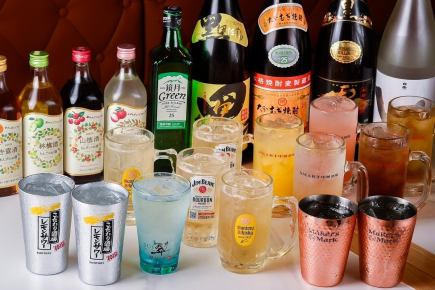 【OPEN 기념!!】・소주・일본술・한국 소주 등 50종 이상 120분 단품 마실 무제한!!1800엔→1300엔