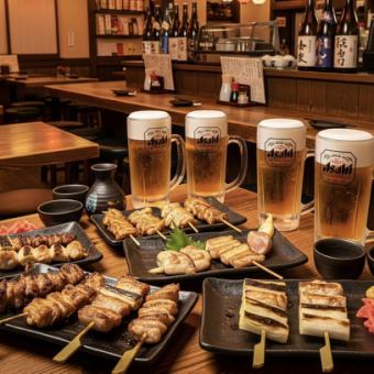 【90分飲み放題付き】夏の浪速宴会新世界コース全７品　クーポン使用で４５００円（税込）！