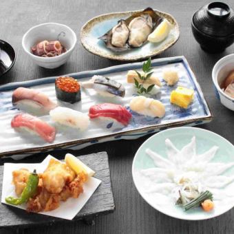 【期間限定／冬の宴】　冬の恵み膳 とらふぐ刺身・焼き牡蠣・ぶり大根の入った贅沢コース 8800円