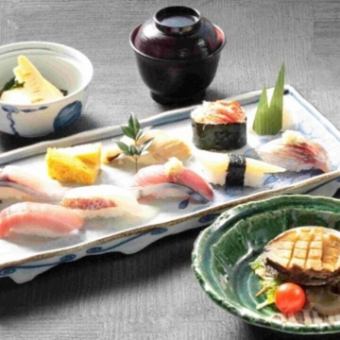 鮑魚排與握壽司 ~享受春天~ [2026年3月1日至2026年5月底] 5,500日圓（含稅）
