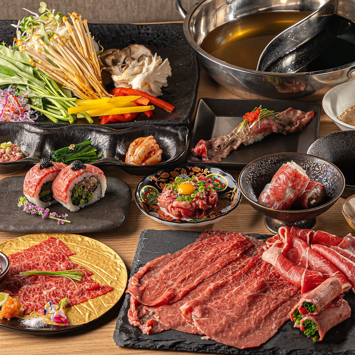All-you-can-eat and drink from 2,980 yen! You can also enjoy shabu-shabu.