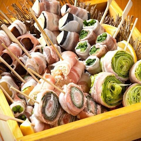 当店新名物!!野菜巻き串♪人気の焼き鳥ラインナップ★