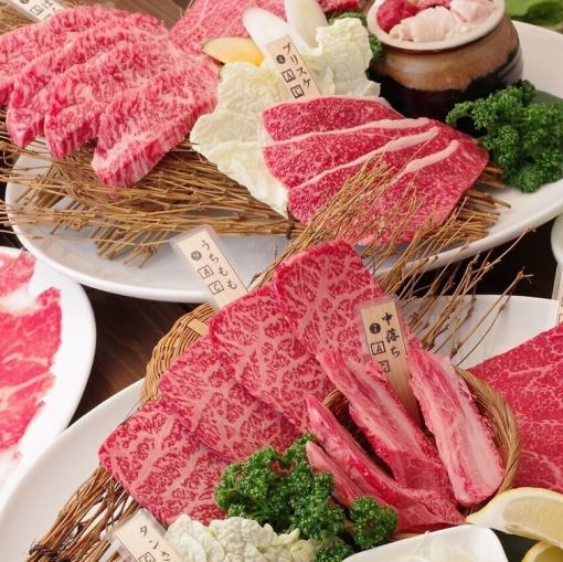 연회 코스 4500 엔! 〆에 자랑의 냉면이 들어간 방가의 스탠다드 코스!