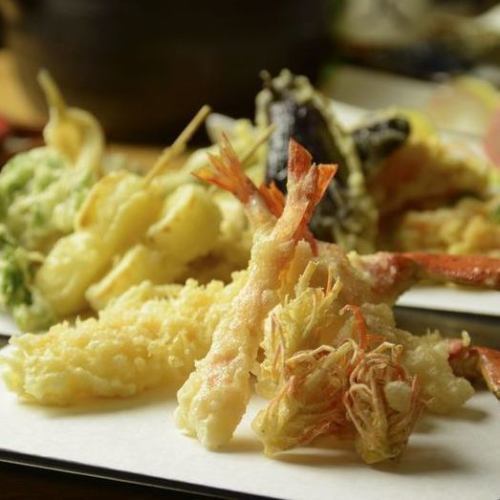 [Dinner course] Seasonal tempura and iris course 7,000 yen