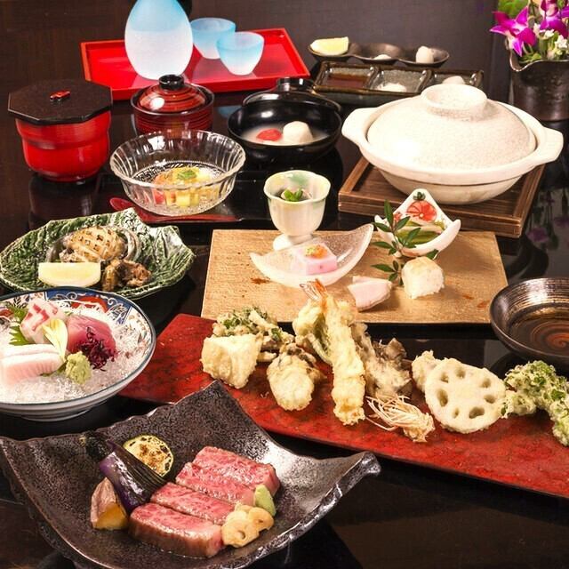 上質空間で天ぷら鉄板料理♪季節の厳選食材をご堪能下さい！