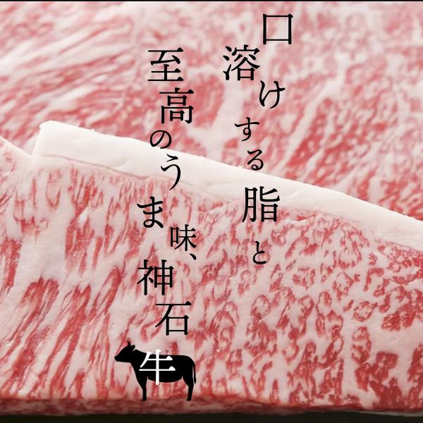 広島・神石高原町の豊かな自然が育む黒毛和牛「神石牛」。年間出荷わずか400頭という希少なブランド牛で、きめ細かな霜降りとやわらかな赤身の旨みが魅力です。広島市内でこの贅沢な味を堪能できるのは、唯一「焼肉白李」だけ。大切な記念日やご接待にも最適です。