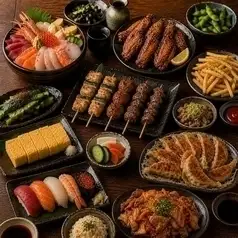 ●規格外●3h全110種 海鮮寿司.肉汁餃子.ブランド手羽先etc,ほぼ全品食べ飲み放題3980円⇒2980円