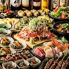『満足度NO.1の豪華料理！!3H飲み放題付き酒場コース』5000円⇒4000円
