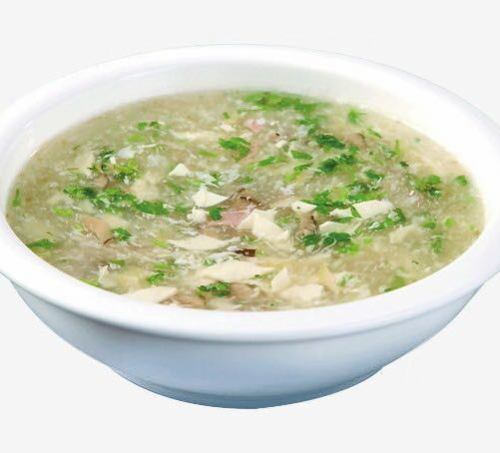 Beef and egg white soup