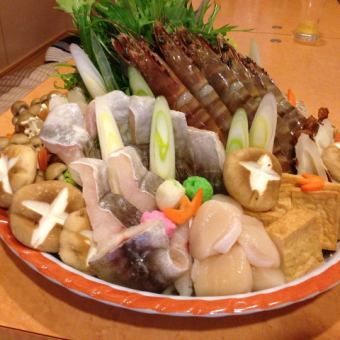 海鲜火锅套餐+无限畅饮 6,000日元