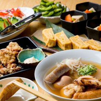 [全9道菜、2小時無限暢飲]小吃套餐◆4,000日元，包括大卷、燒烤食品和今天的推薦項目