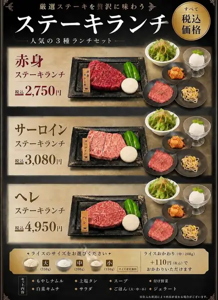赤身ステーキランチ