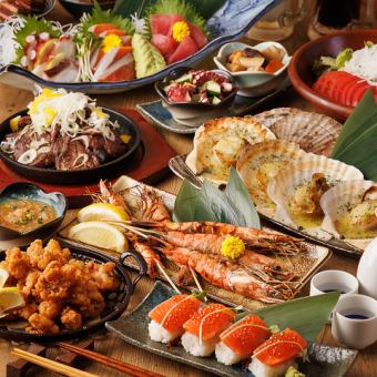 <宴会> 黑毛和牛涮涮锅西冷牛排 ◇ 日式套餐 ◇ 无火锅 / 3小时无限畅饮（含生干货） / 共13道菜 10,000日元