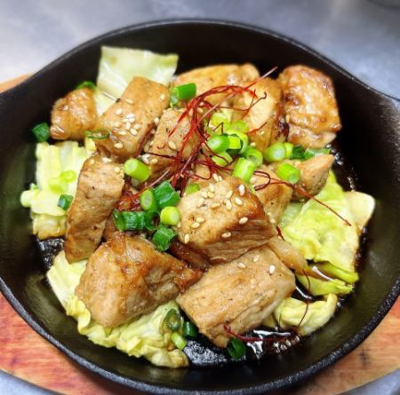 돼지 로스 된장 절임 구이