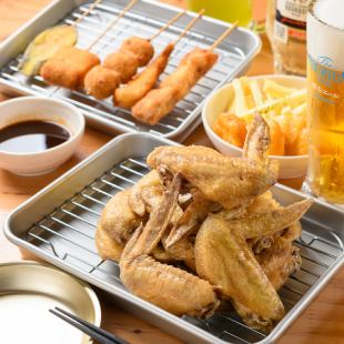 【食べ飲み放題2時間】串カツもセットで楽しめる！課長コース◎3,500円（税込）