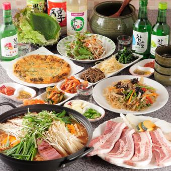 ◆チゲサムギョプサルコース（飲み放題付き）◆6000円