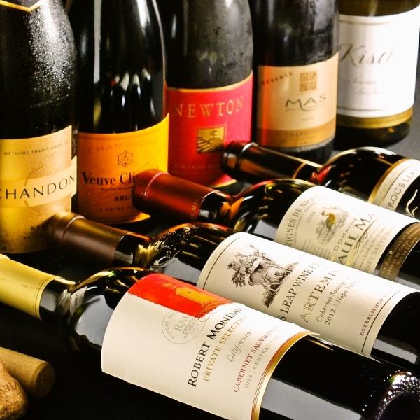 We have a variety of wines that go well with meat ♪ There is also a wine cellar!