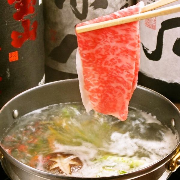 Shabu-shabu course starts from 3,740 yen with 6 dishes (tax included)★Courses with all-you-can-drink are also available♪