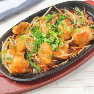 ★Teppanyaki garlic stir-fry with beef offal and miso
