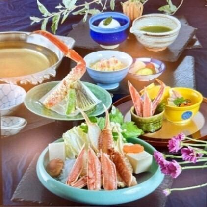 螃蟹寿喜烧套餐【风之音-风之Ne-】6道菜合计7,700日元(含税)