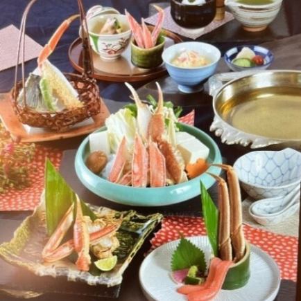 蟹肉寿喜烧套餐【潮音-Shionone-】8道菜共11,000日元(含税)
