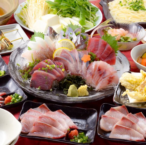 各種宴会に！【活締めブリのしゃぶしゃぶ鍋など料理8品＋2時間スタンダード飲み放題付 】5500円(税込)