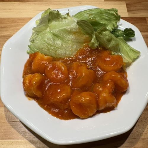 【食感を楽しむ】大ぶり海老の旨辛エビチリ◆食べ応えのある贅沢なサイズ感