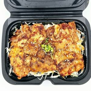 Cajun pork rib yakiniku bento