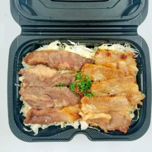 Beef ribs and beef belly ribs yakiniku bento