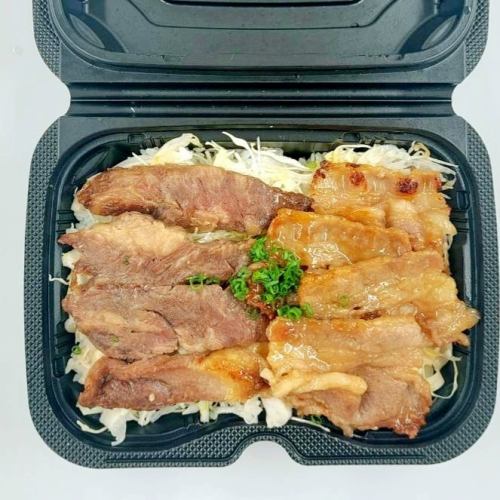 Beef ribs and beef belly ribs yakiniku bento