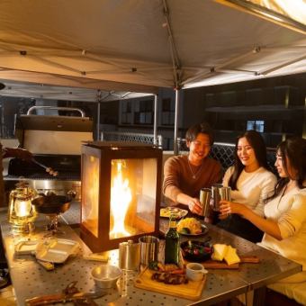 【2시간 음료 무제한 포함】테라스 BBQ 코스 4,000엔