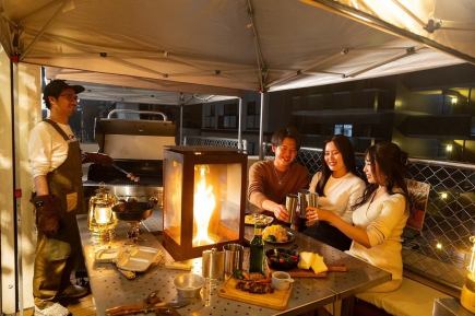 【2時間飲み放題付】テラスBBQコース4,000円