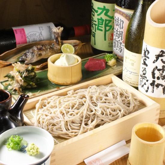 四ツ橋駅近くの大人の蕎麦居酒屋。コースの〆は絶品手打ち蕎麦をお楽しみください!