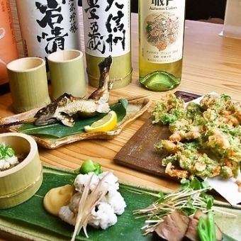 【お顔合わせやお食事会に】信州 岩魚コース 5200円