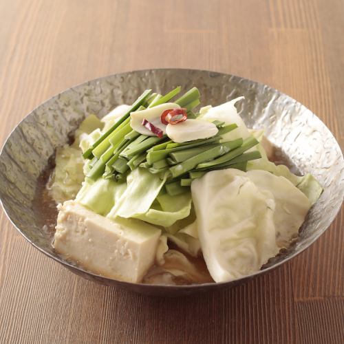 Domestic beef giblet hot pot with soy sauce or miso