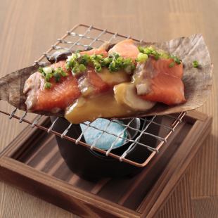 烤鮭魚和 Kinoko 葉