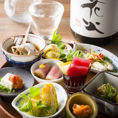【안주 날씨】음료 1잔+일본술 마시는 것 비교 3종+아테 5종 모듬 | 쿠폰 이용으로 2,800엔→2,500엔