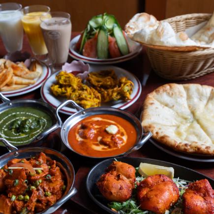 【歓送迎会◎】2時間１２種類フードやカレー/ナン食べ放題＆飲み放題プレミアムパーティコース◆