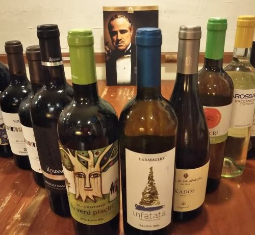 ワインはイタリア産のみ。