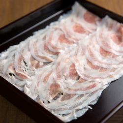 つゆで食す豚しゃぶ