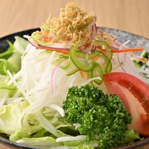 Japanese-style salad with radish and jako